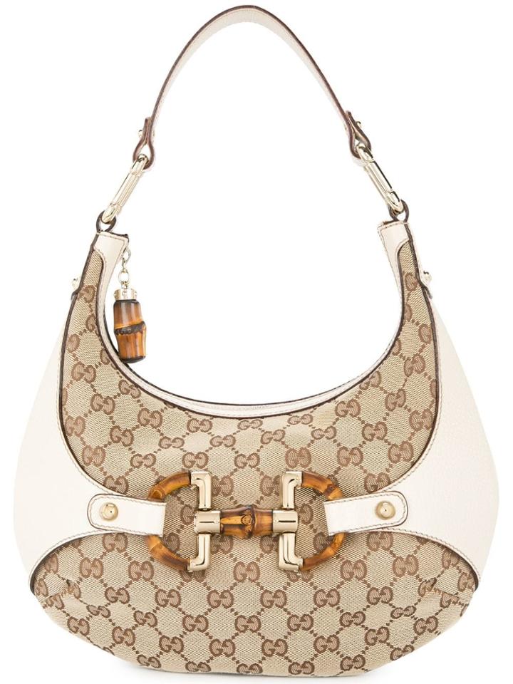 Gucci Vintage Bamboo Half Moon Hobo Bag - Neutrals