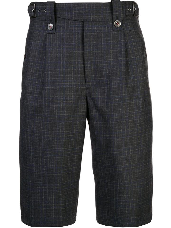Junya Watanabe Man Classic Checked Shorts - Black
