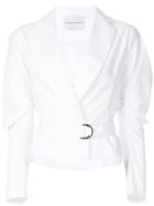 Strateas Carlucci Cropped Belted Shirt - White