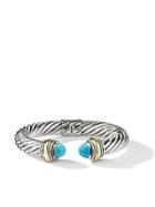 David Yurman Cable Classics 14kt Gold Detailed And Turquoise 10mm Cuff