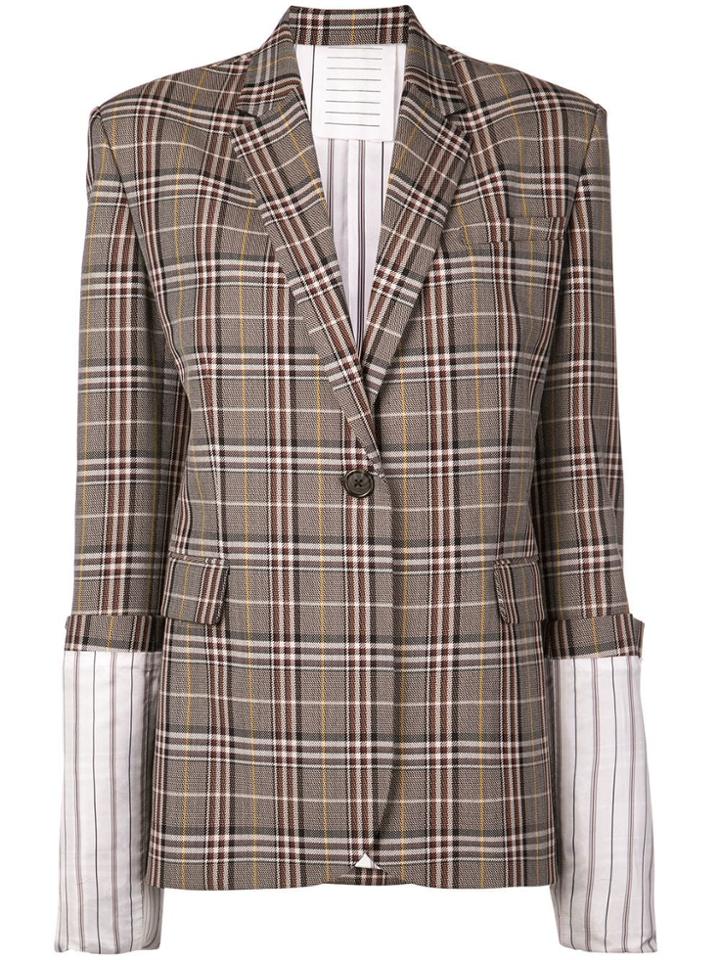 Monse Plaid Two-piece Suit - Brown