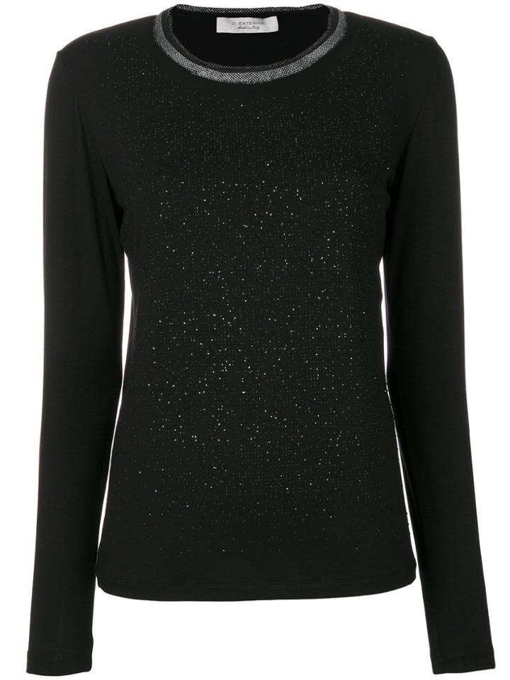D.exterior Crew Neck Jumper - Black