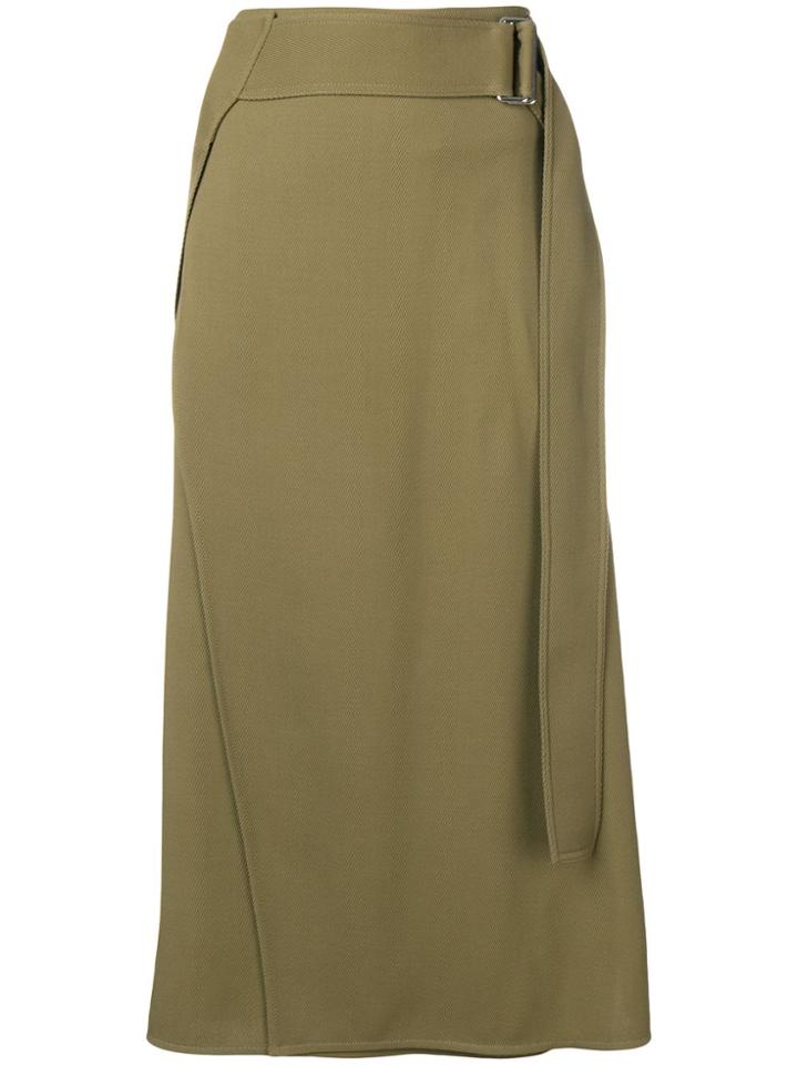 Victoria Beckham Belted Midi Skirt - Green