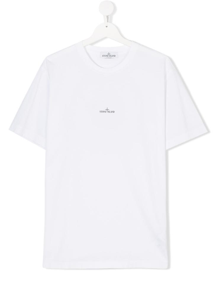 Stone Island Junior Logo Printed T-shirt - White