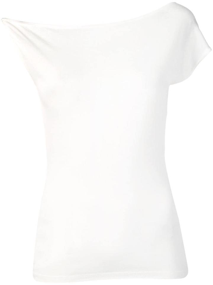 Jacquemus Asymmetric Boat Neck T-shirt - White