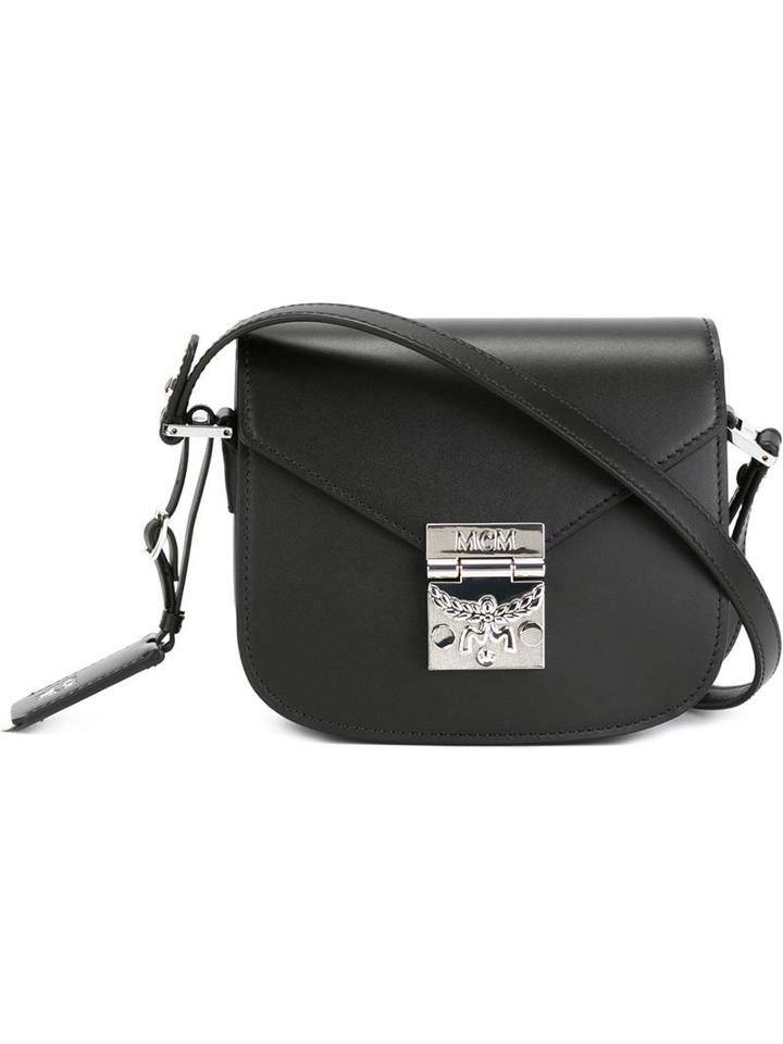 Mcm Patrizia Shoulder Bag, Women's, Black, Leather