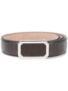 Gucci - Gg Embossed Buckle Belt - Men - Calf Leather - 95, Brown, Calf Leather