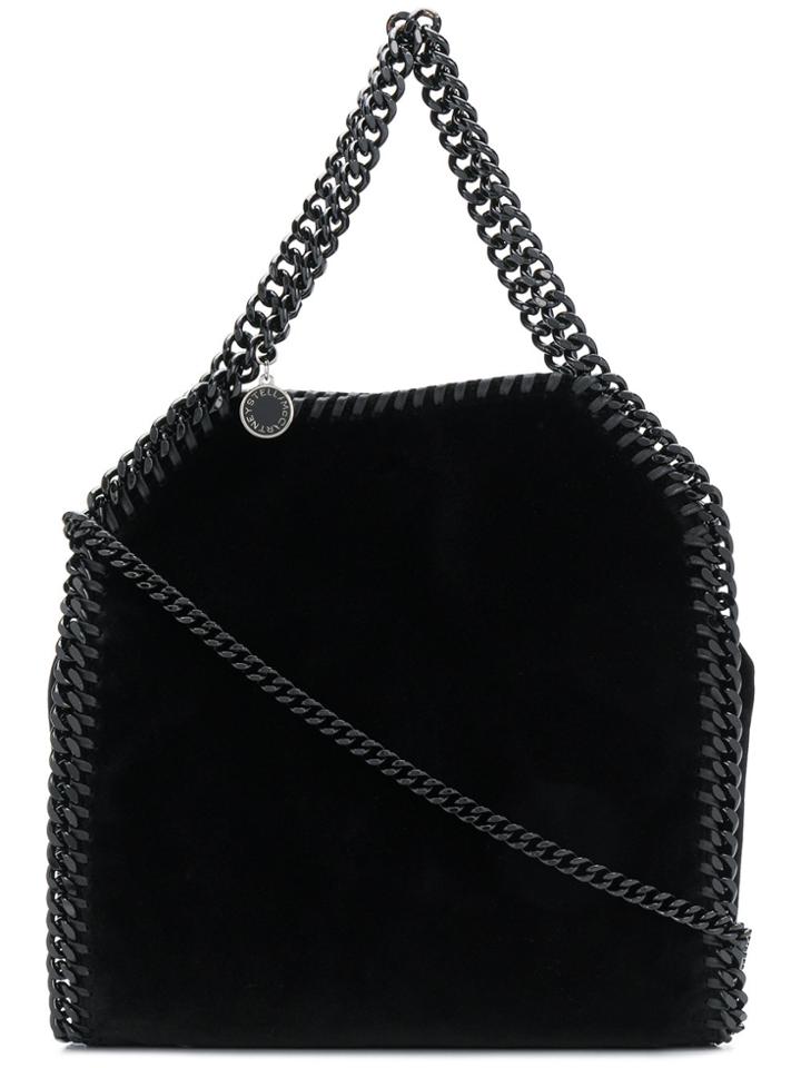 Stella Mccartney Falabella Velvet Shoulder Bag - Black