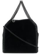 Stella Mccartney Falabella Velvet Shoulder Bag - Black