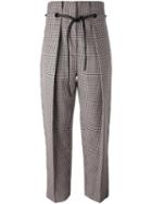 3.1 Phillip Lim Origami Pleat Houndstooth Trousers, Women's, Size: 0, Brown, Wool/viscose/polyurethane