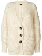 Isabel Marant - Long Knitted Cardigan - Women - Polyester/wool/alpaca - 36, Nude/neutrals, Polyester/wool/alpaca