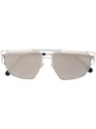 Versace Eyewear Mirrored Sunglasses - Silver