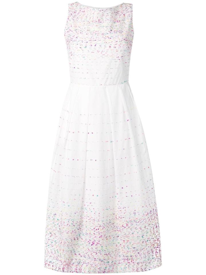 Sara Roka Striped Midi Dress - White