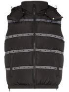 Versace Logo-stripe Padded Gilet - Black