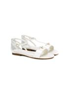 Dolce & Gabbana Kids Strappy Flat Sandals - White