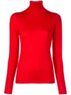 Escada Roll-neck Fitted Sweater - Red