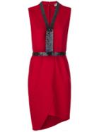 Lanvin Short Beaded Front Dress - Red