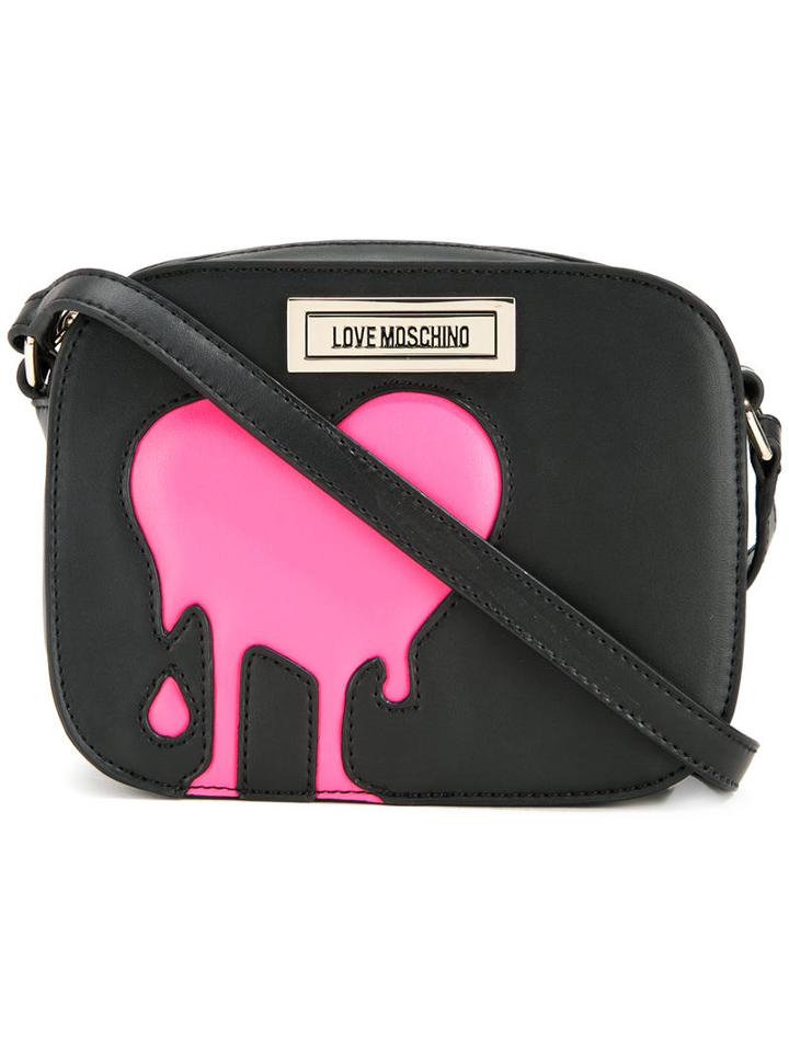 Love Moschino Melted Heart Crossbody Bag, Black, Polyurethane