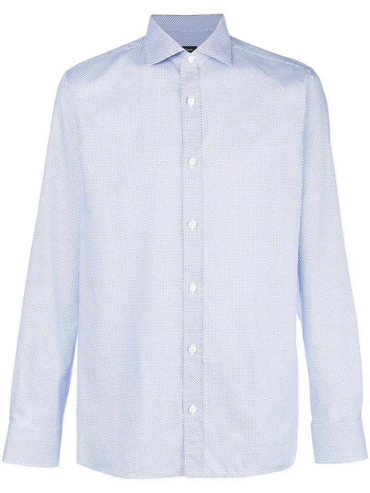 Z Zegna Geometric Print Button-down Shirt - White