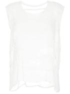 Taylor Transparent Shortsleeved Loose Top - White