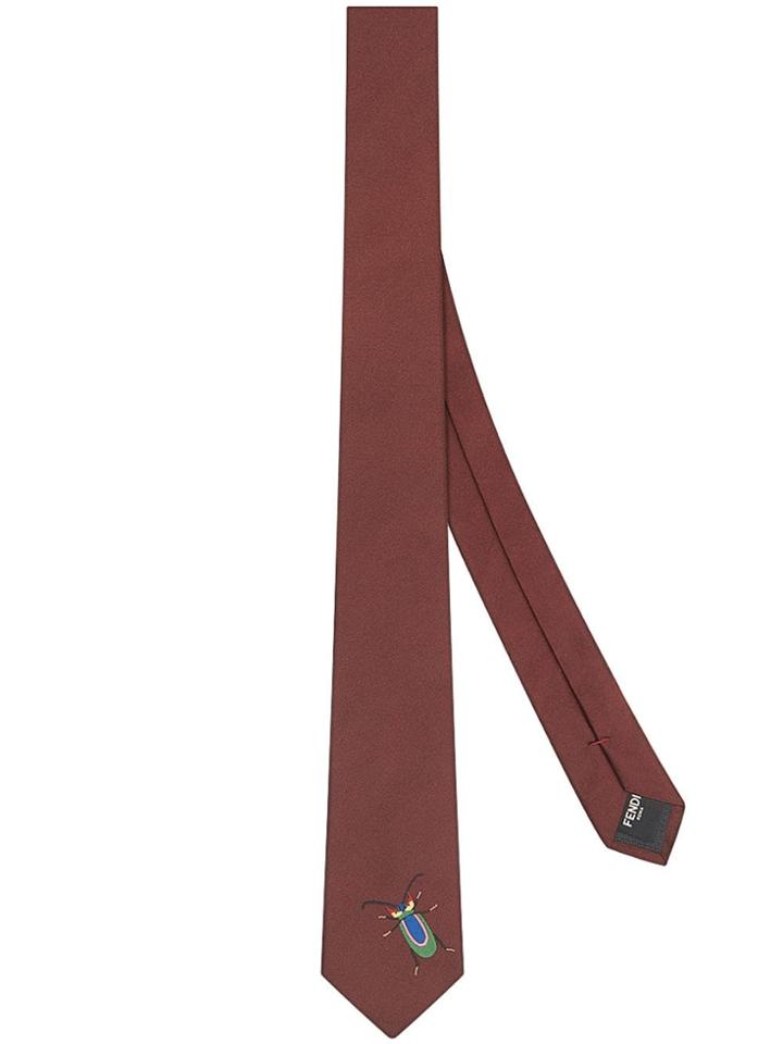 Fendi Embroidered Logo Tie