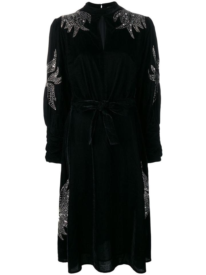 Dodo Bar Or Long-sleeve Flared Dress - Black