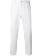 Dolce & Gabbana Classic Chinos, Men's, Size: 50, White, Cotton/spandex/elastane