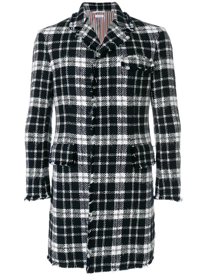 Thom Browne Tweed Thom Browne Tartan Check High-armhole Chesterfield