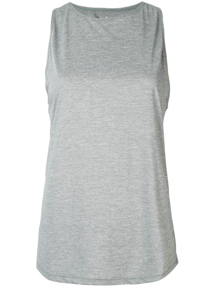 Nimble Activewear Twist-back Racer Tank Top - Grey