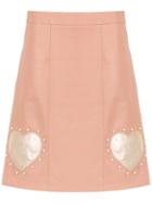 Andrea Bogosian Flared Skirt - Nude & Neutrals