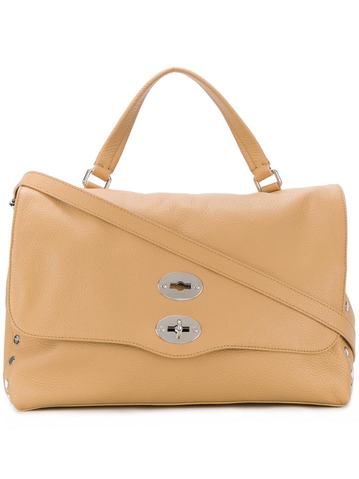 Zanellato Foldover Top Shoulder Bag - Nude & Neutrals