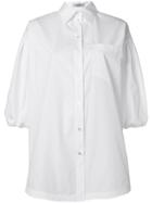 Valentino Puff Sleeve Poplin Shirt - White