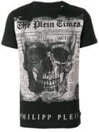 Philipp Plein Newspaper Skull T-shirt - Black