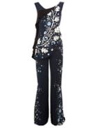 Peter Pilotto Ruffle Leaf Print Jumpsuit