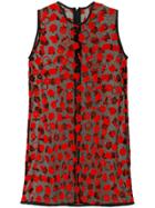Walter Van Beirendonck Vintage Flocked Pattern Miniround Ne Dress -