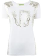 Versace Jeans Logo Print T-shirt, Women's, Size: Medium, White, Spandex/elastane/viscose