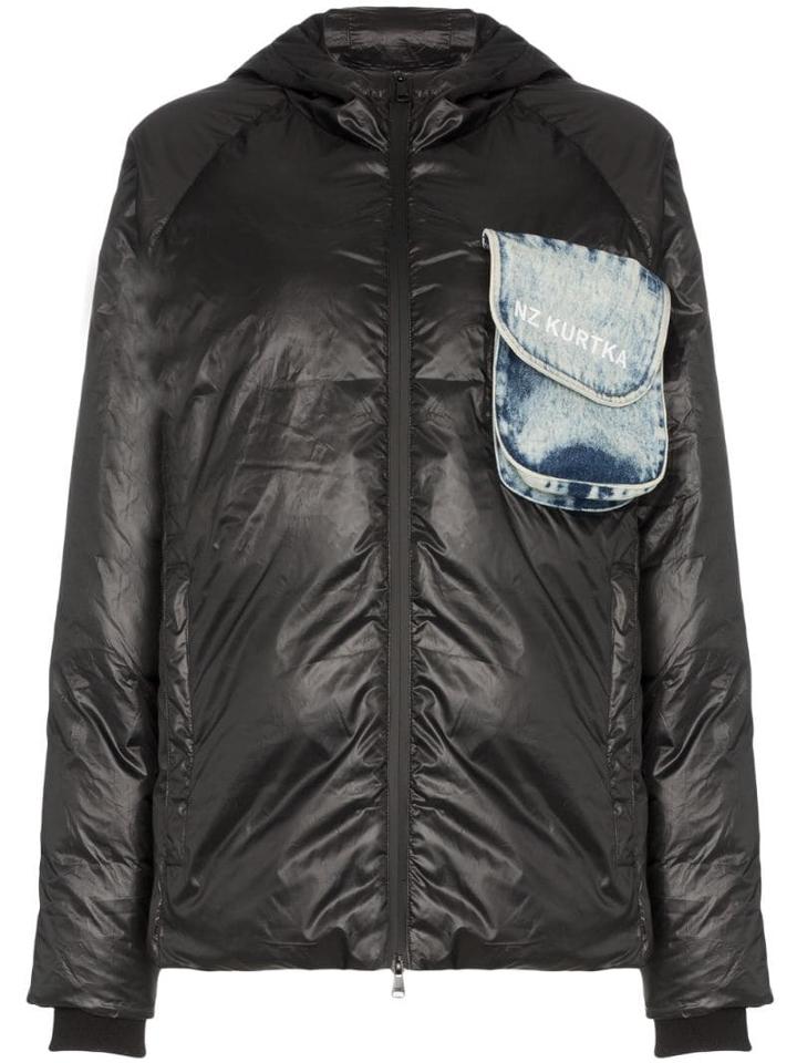 Natasha Zinko Beach-trash Print Puffer Jacket - Black