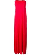 Msgm Strapless Evening Dress, Women's, Size: 40, Red, Viscose/polyamide