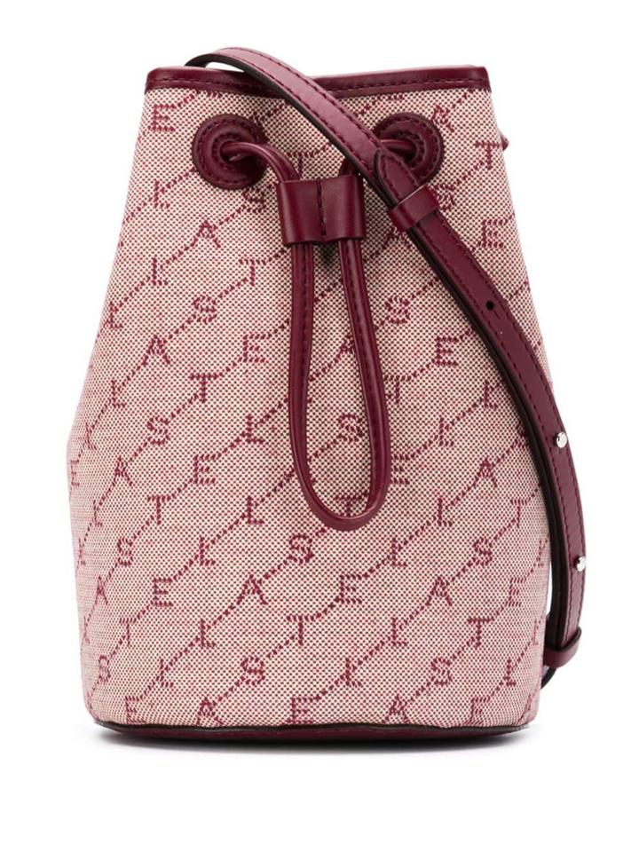 Stella Mccartney Monogram Canvas Bucket Bag - Red
