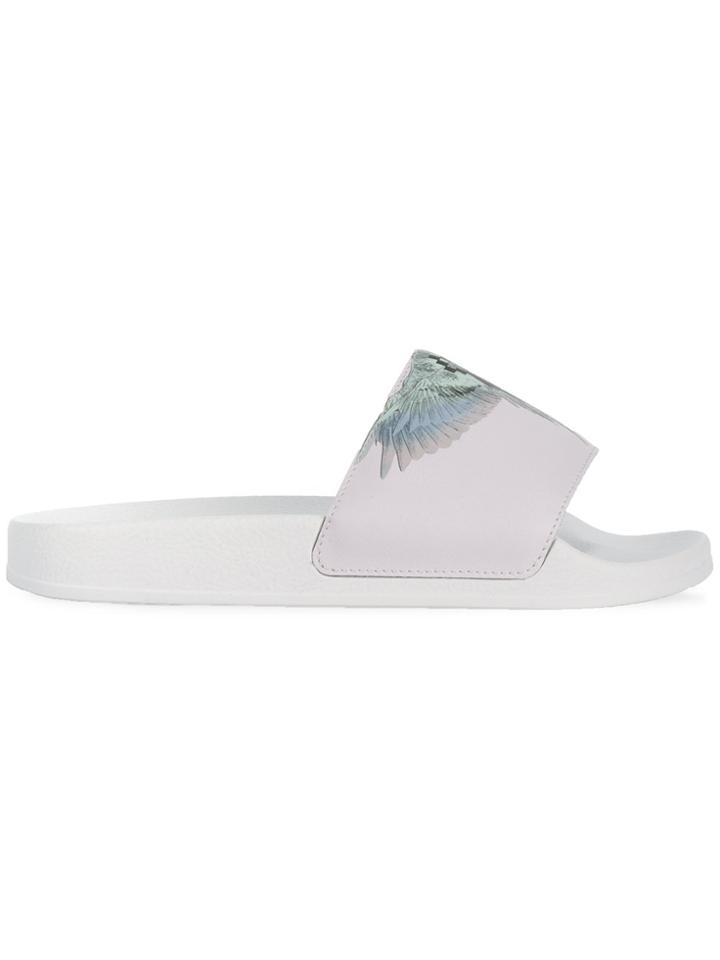 Marcelo Burlon County Of Milan Wings Pool Slides - White