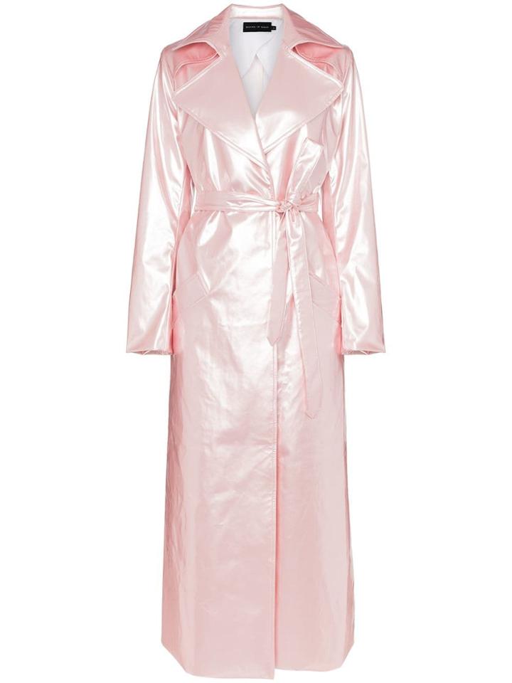 Michael Lo Sordo Belted Maxi-length Trench Coat - Pink