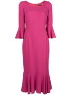 Dolce & Gabbana Frill-trim Midi Dress - Pink