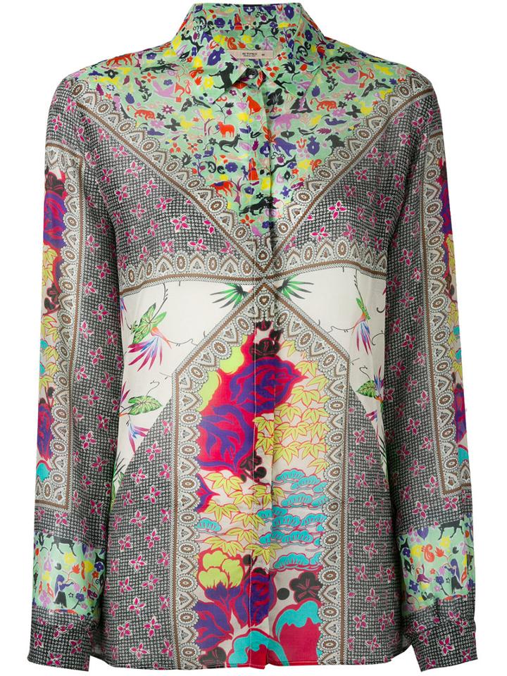 Etro - Clashing Prints Shirt - Women - Silk/cotton - 46, Silk/cotton