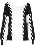 Aula Dropped Shoulder Jumper - White