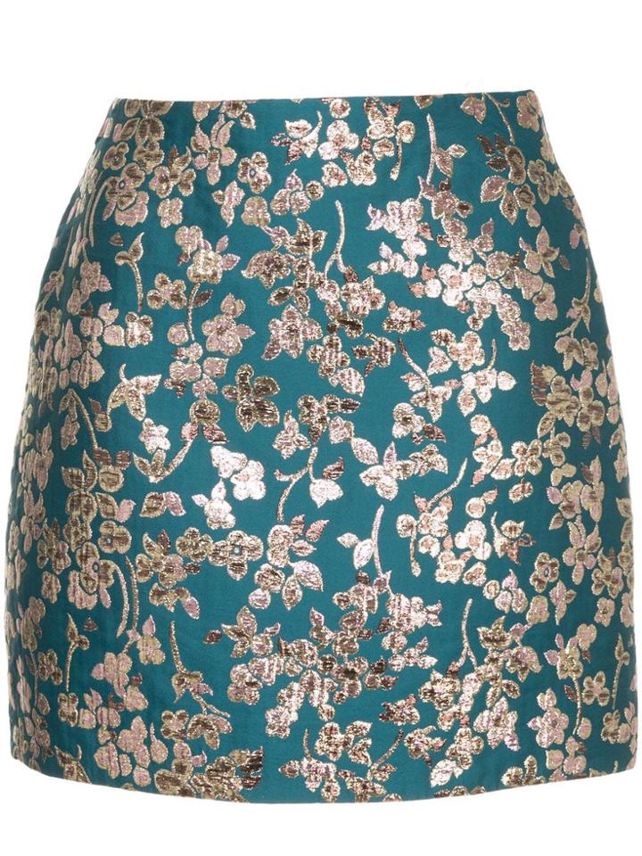 Kacey Devlin Floral Print Skirt - Green