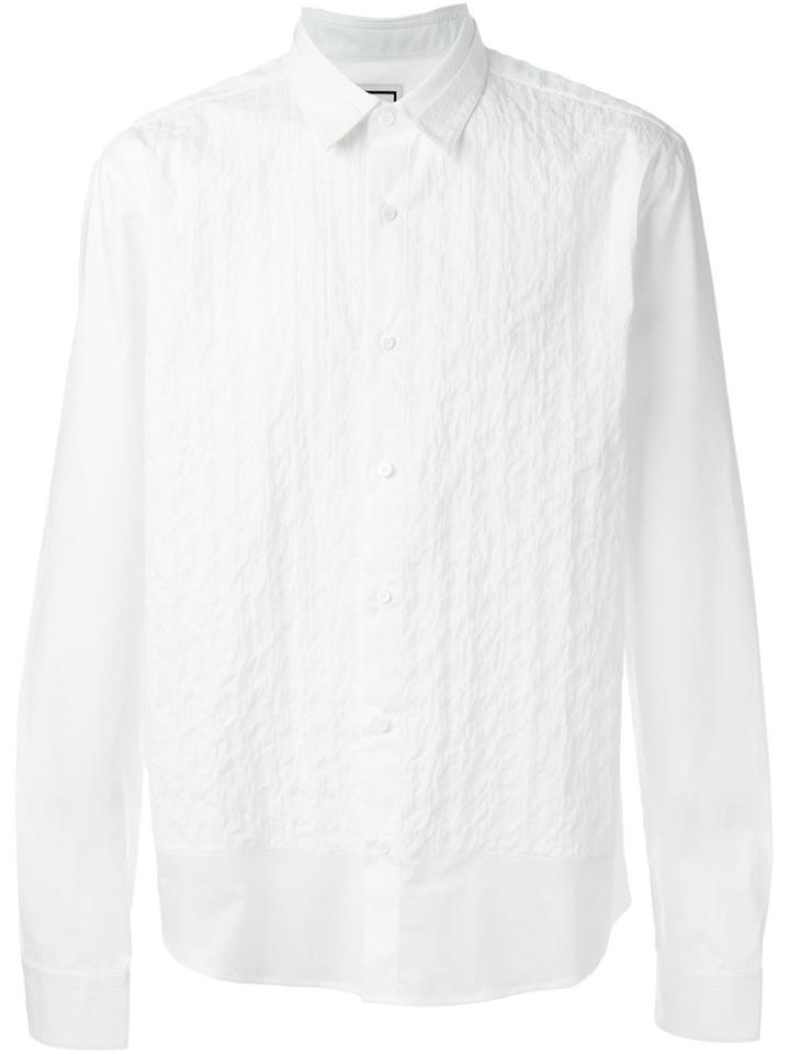 Wooyoungmi Embroidered Shirt, Men's, Size: 54, White, Cotton