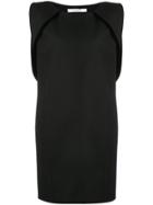 Givenchy Cape Sleeved Shift Dress - Black
