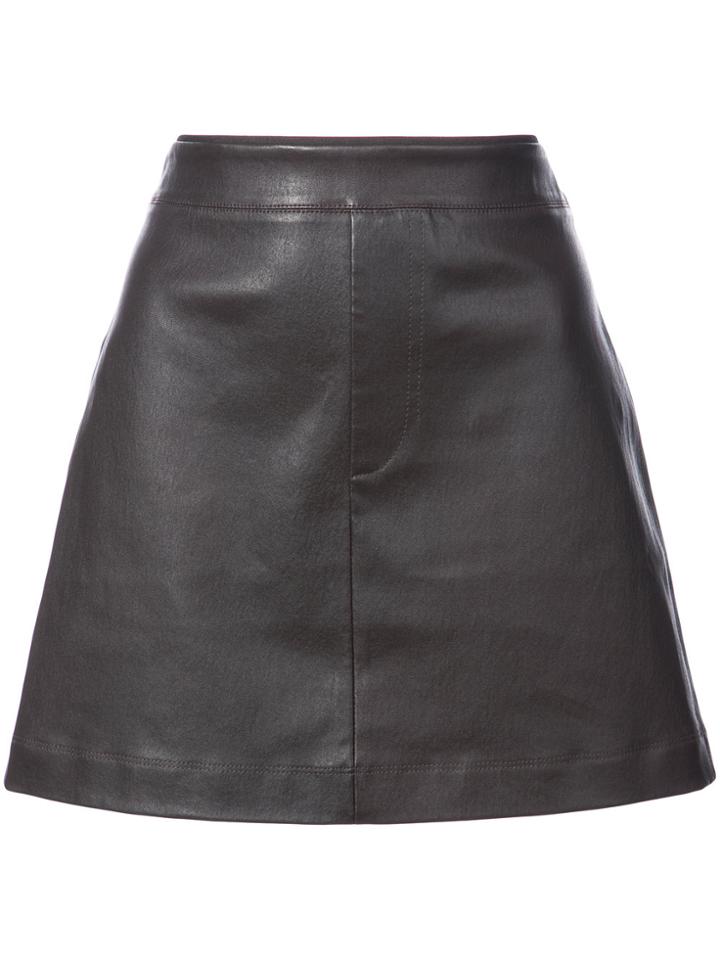 Helmut Lang Mini A-line Skirt - Brown