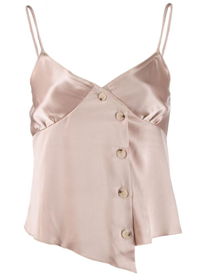 Nanushka Button-up Silk Top - Pink
