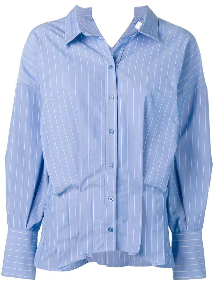 Enföld Striped Corset Shirt - Blue